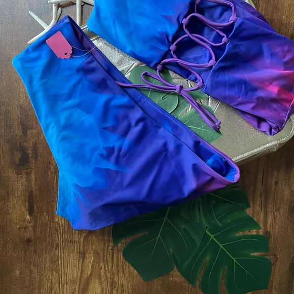 🌈🍯NWT - PINE Boutique 🏄‍♂️ Sexy Little Blue Moon Swim Suit - Picture 7 of 9